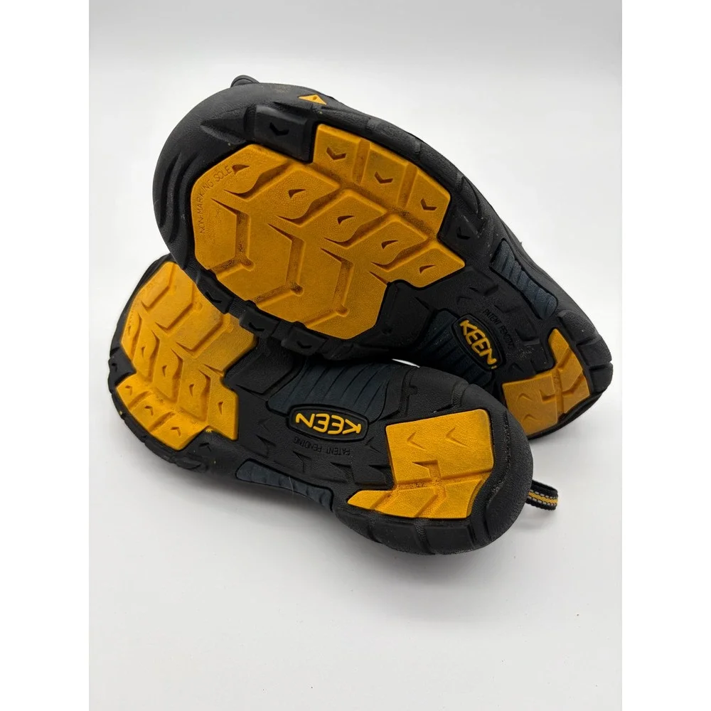 Keen Newport H2 Kids Waterproof Sandals Navy Blue Yellow Size 4 US 37 EU